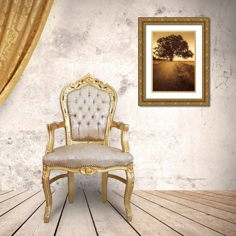 Final Tree Gold Ornate Wood Framed Art Print with Double Matting by Schwartz, Don