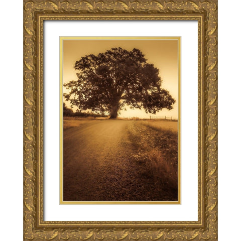 Final Tree Gold Ornate Wood Framed Art Print with Double Matting by Schwartz, Don