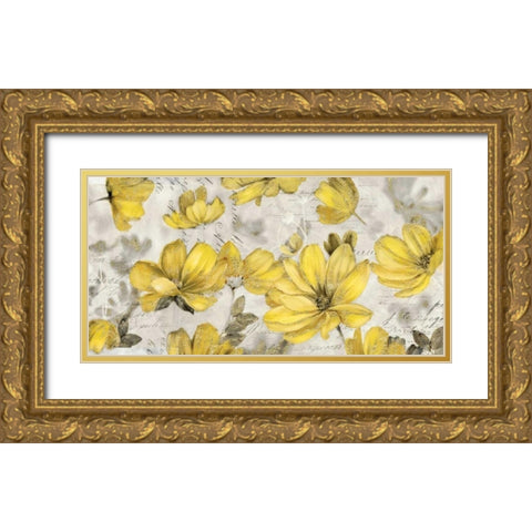 Royal Yellow Gold Ornate Wood Framed Art Print with Double Matting by Theodosiu, Matina