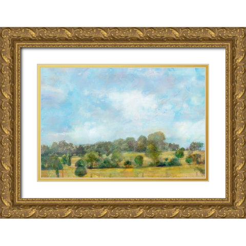 Spring Vista  Gold Ornate Wood Framed Art Print with Double Matting by Theodosiou, Matina