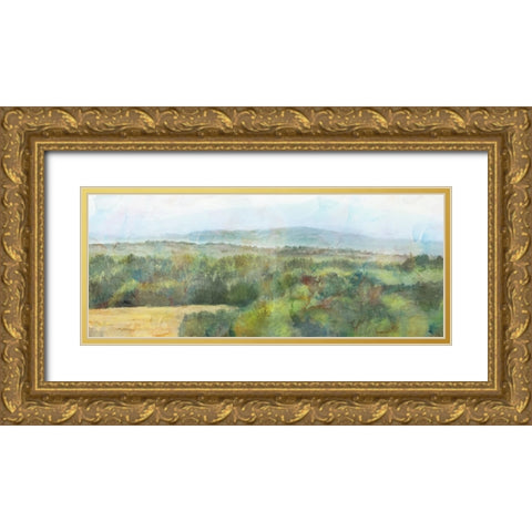Sage View Gold Ornate Wood Framed Art Print with Double Matting by Theodosiou, Matina