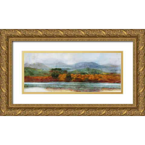 Autumn Afternoon  Gold Ornate Wood Framed Art Print with Double Matting by Theodosiou, Matina