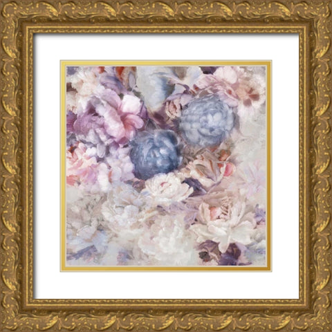 Silver Starlets I Gold Ornate Wood Framed Art Print with Double Matting by Theodosiu, Matina