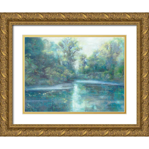 By the Marsh Gold Ornate Wood Framed Art Print with Double Matting by Theodosiou, Matina