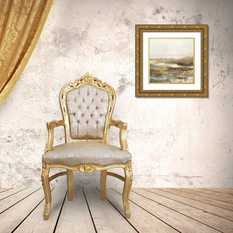 Golden Forest II Gold Ornate Wood Framed Art Print with Double Matting by Theodosiou, Matina