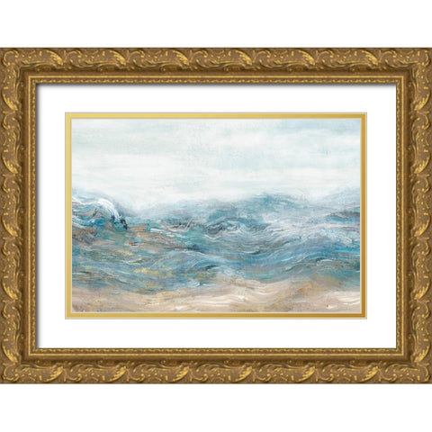 Rippling Away I  Gold Ornate Wood Framed Art Print with Double Matting by Theodosiou, Matina