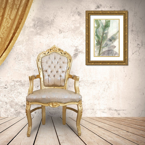 Tropic Plant Gold Ornate Wood Framed Art Print with Double Matting by Theodosiou, Matina