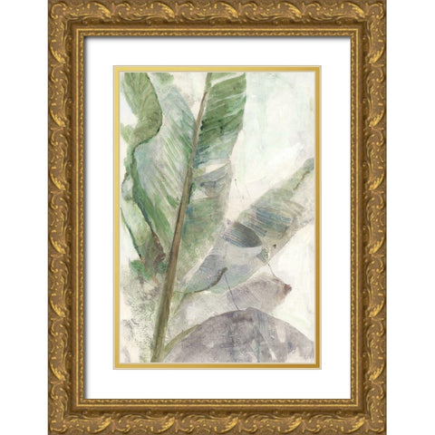 Tropic Plant Gold Ornate Wood Framed Art Print with Double Matting by Theodosiou, Matina