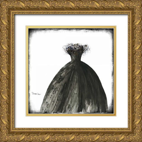 Black Dress I Gold Ornate Wood Framed Art Print with Double Matting by Cohen, Tamara