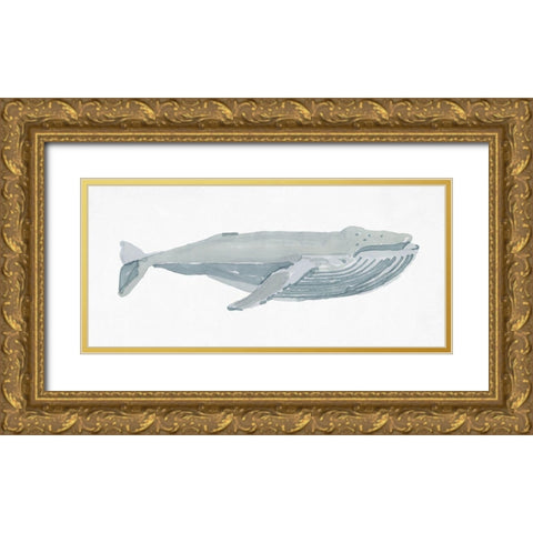 Humpback Whale I Gold Ornate Wood Framed Art Print with Double Matting by Stellar Design Studio