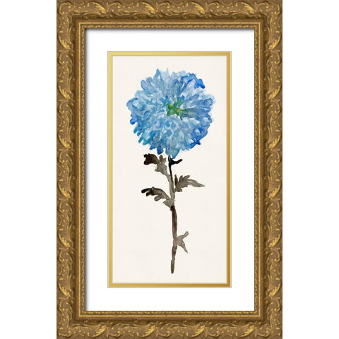 Flourishing Floral I  Gold Ornate Wood Framed Art Print with Double Matting by Stellar Design Studio