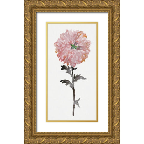 Flourishing Floral II  Gold Ornate Wood Framed Art Print with Double Matting by Stellar Design Studio