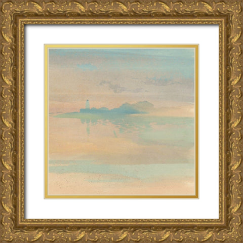 Pastel Countryide III Gold Ornate Wood Framed Art Print with Double Matting by Stellar  Design Studio