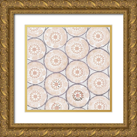 Encircled  Gold Ornate Wood Framed Art Print with Double Matting by Stellar Design Studio