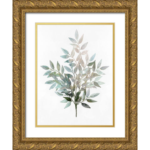 Natures Duet II Gold Ornate Wood Framed Art Print with Double Matting by Stellar Design Studio
