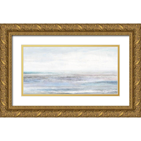 Blue Tides  Gold Ornate Wood Framed Art Print with Double Matting by Ustal, Helen
