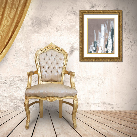 Shape of Form I  Gold Ornate Wood Framed Art Print with Double Matting by J:L Design