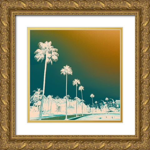 Hotel Drive  Gold Ornate Wood Framed Art Print with Double Matting by J:L Design