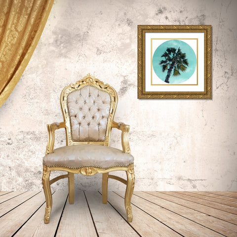 Ocean Drive I  Gold Ornate Wood Framed Art Print with Double Matting by J:L Design