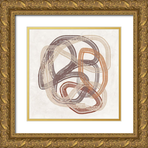 Trinity II Gold Ornate Wood Framed Art Print with Double Matting by J:L Design