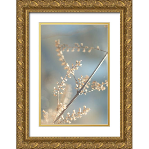 Golden Branch II Gold Ornate Wood Framed Art Print with Double Matting by J:L Design