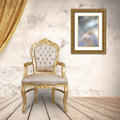 Spring Branch I  Gold Ornate Wood Framed Art Print with Double Matting by J:L Design