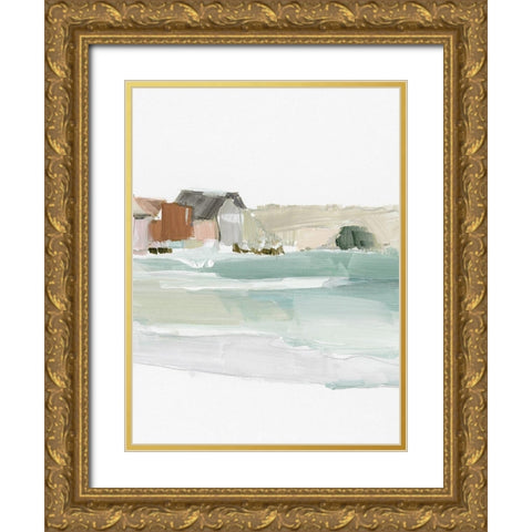 Seaside Tranquility II Gold Ornate Wood Framed Art Print with Double Matting by Pepe, Susan