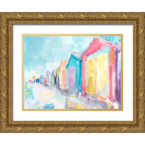 Brighton Beach  Gold Ornate Wood Framed Art Print with Double Matting by Pepe, Susan