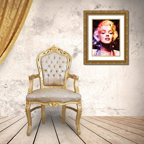 Marilyn Gold Ornate Wood Framed Art Print with Double Matting by Varrasso, Enrico