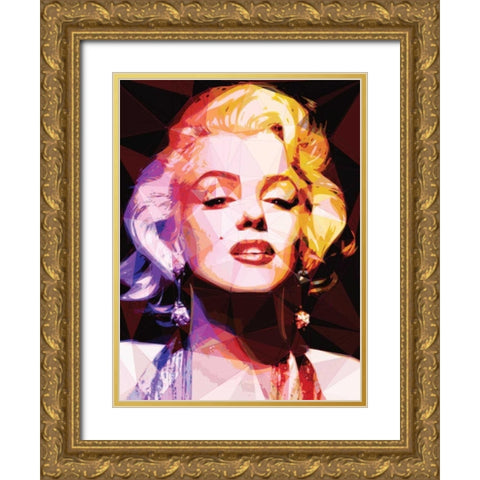 Marilyn Gold Ornate Wood Framed Art Print with Double Matting by Varrasso, Enrico