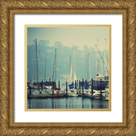Twilight Docking Gold Ornate Wood Framed Art Print with Double Matting by Victoria, Chelsea
