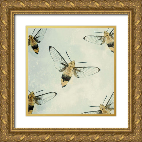 Busy Bees  Gold Ornate Wood Framed Art Print with Double Matting by Victoria, Chelsea