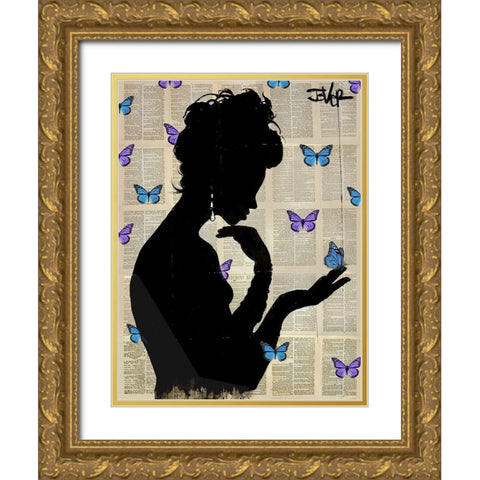 Loui  JoverÂ  Gold Ornate Wood Framed Art Print with Double Matting by Blue ButterflightÂ 
