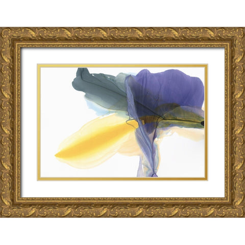 Fluttering Gold Ornate Wood Framed Art Print with Double Matting by McFarland, Vicki