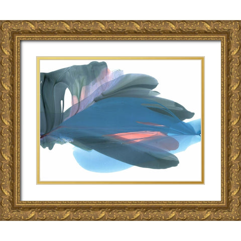 Wing Feathers Gold Ornate Wood Framed Art Print with Double Matting by McFarland, Vicki