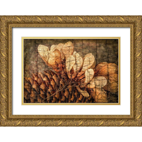 Autumnal Details I Gold Ornate Wood Framed Art Print with Double Matting by Vincze