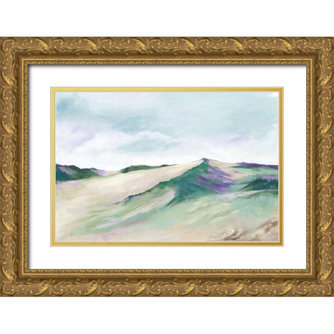 Calming Oasis I  Gold Ornate Wood Framed Art Print with Double Matting by Mavis, Luna