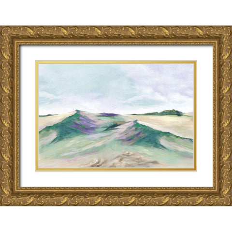 Calming Oasis II Gold Ornate Wood Framed Art Print with Double Matting by Mavis, Luna