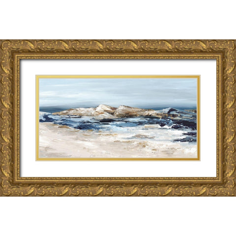 By The Rocks  Gold Ornate Wood Framed Art Print with Double Matting by Mavis, Luna