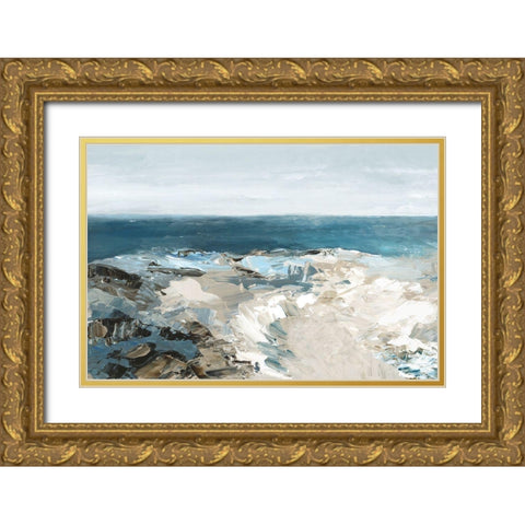 The Shore I  Gold Ornate Wood Framed Art Print with Double Matting by Mavis, Luna