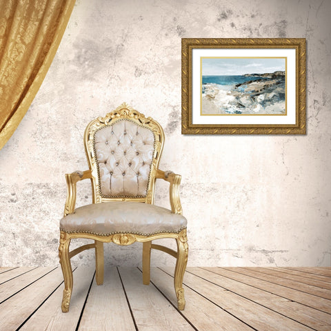 The Shore II Gold Ornate Wood Framed Art Print with Double Matting by Mavis, Luna