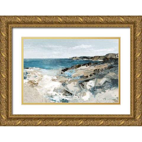 The Shore II Gold Ornate Wood Framed Art Print with Double Matting by Mavis, Luna