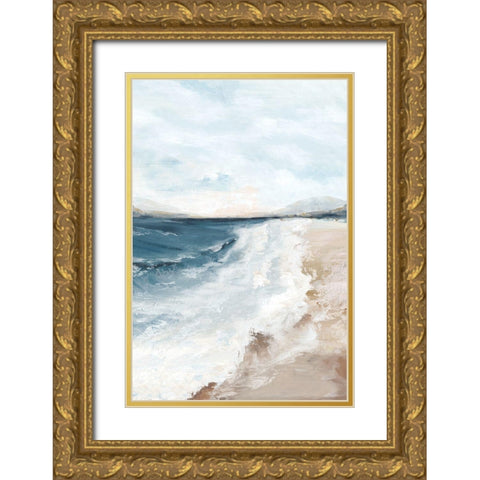 Walk on Beach I  Gold Ornate Wood Framed Art Print with Double Matting by Mavis, Luna