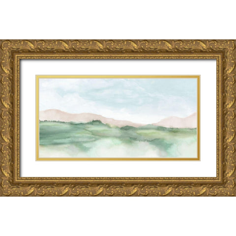 Terracotta Land II  Gold Ornate Wood Framed Art Print with Double Matting by Mavis, Luna