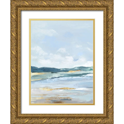 Coastal Blue Mountains II Gold Ornate Wood Framed Art Print with Double Matting by Mavis, Luna