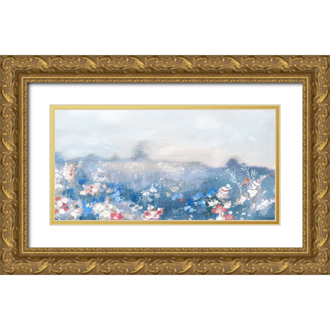 Paradise of Flowers Gold Ornate Wood Framed Art Print with Double Matting by Mavis, Luna