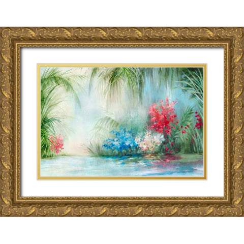 Rainforest Serenade Gold Ornate Wood Framed Art Print with Double Matting by Mavis, Luna