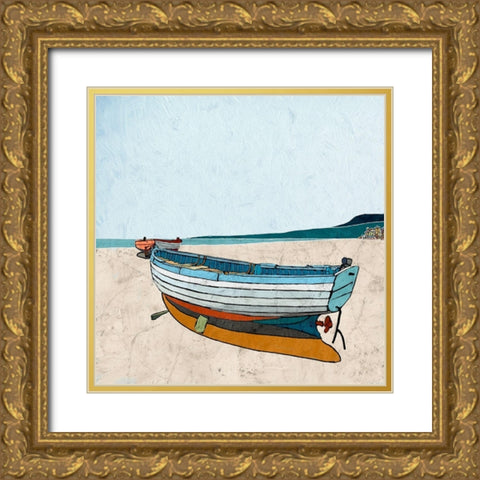 Quiet Sleep Water Gold Ornate Wood Framed Art Print with Double Matting by Cacho, E.L.