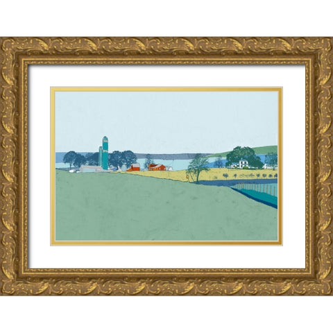Pallor of Dawn Traces Gold Ornate Wood Framed Art Print with Double Matting by Cacho, E.L.