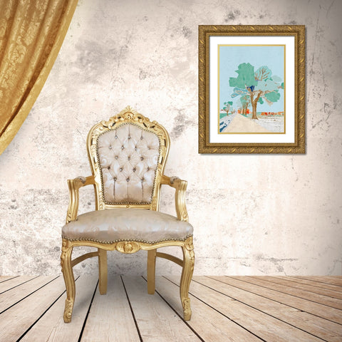 Calm and Pure Gold Ornate Wood Framed Art Print with Double Matting by Cacho, E.L.